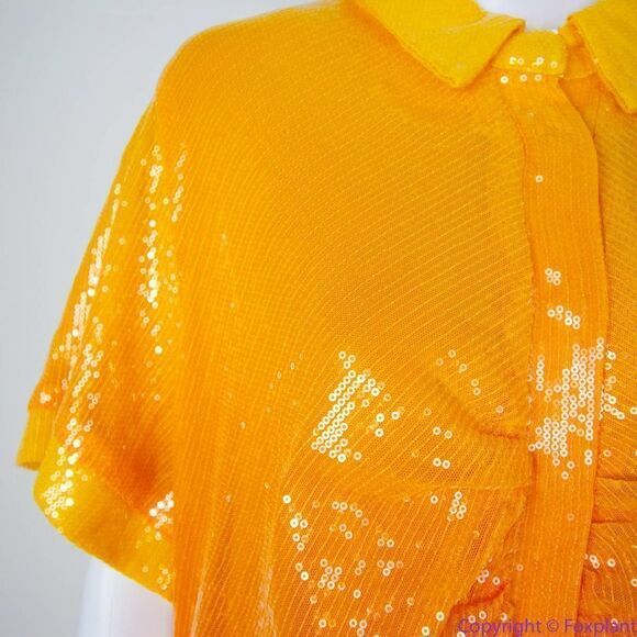 NEW Eloquii Ombre Sequin Midi Dress Orange Pink, size 22 - Picture 12 of 16